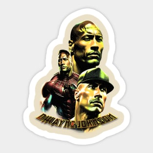 Dwayne Johnson - Engraving Style Sticker